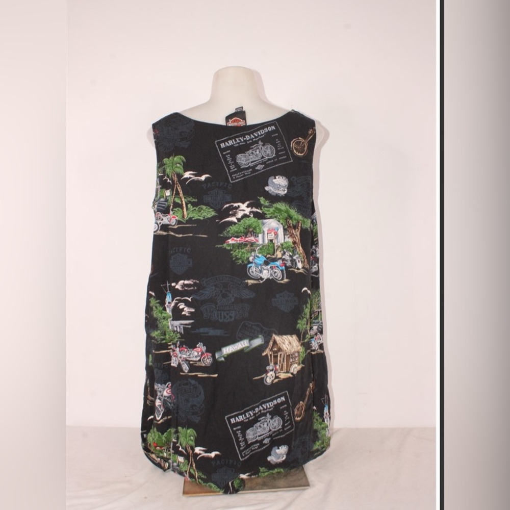Harley-Davidson Dress, Size: L Black graphic sleeveless pit 19